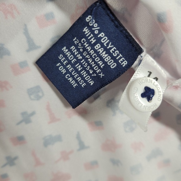 Mack By Horn Legend Golf Polo Men's 2XL Bamboo Charcoal‎ Performance America - Picture 6 of 7